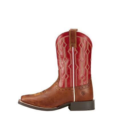 Ariat Live Wire Kahverengi / Kırmızı Western Csizma Çocuk (26741-955)